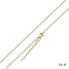 Goldene Ankerkette mit 1,5mm Gliedern, verstellbare Länge 36-41cm durch Verlängerungskette mit Karabinerverschluss