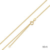 Goldene Ankerkette 1,5mm mit Federringverschluss, 50cm lang, fein gearbeitet aus Silber vergoldet