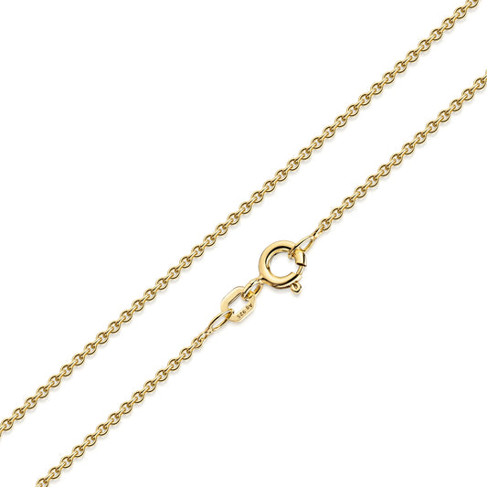 Goldene Ankerkette 1,5 mm mit Federringverschluss, feingliedrige Glieder aus Silber vergoldet
