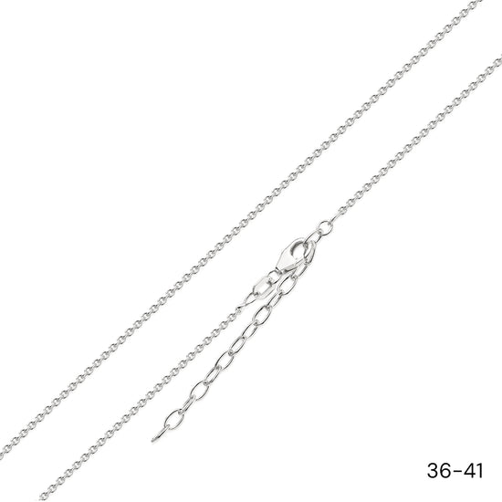 Silberne Ankerkette 1,5mm mit verstellbarem Verschluss von 36-41cm, feine Gliederung aus echtem Silber