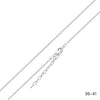 Silberne Ankerkette 1,5mm mit verstellbarem Verschluss von 36-41cm, feine Gliederung aus echtem Silber