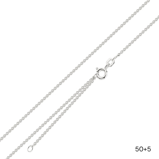 Feine Silber-Ankerkette 1,5mm mit Federringverschluss, 50+5cm Länge, präzise gefertigt
