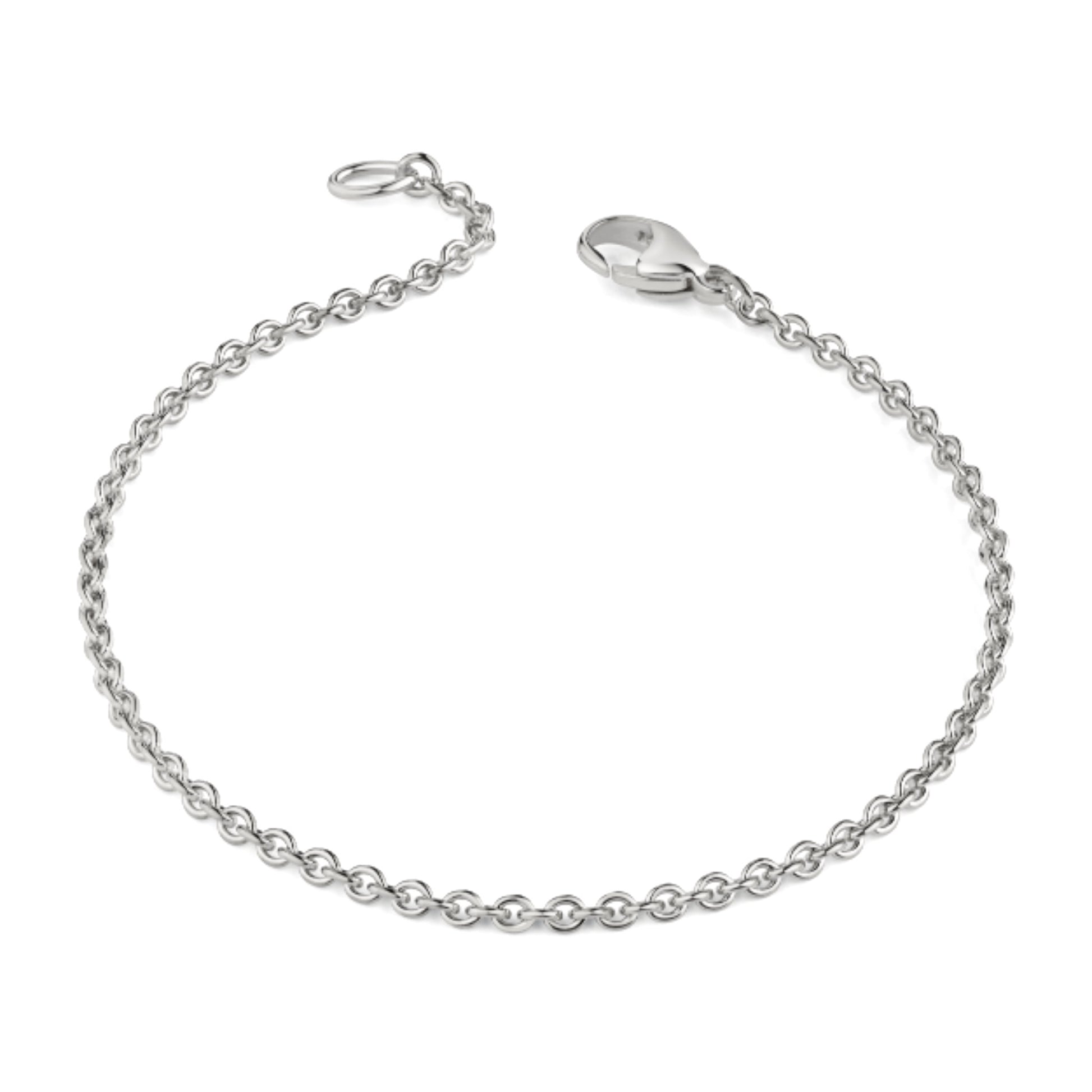 Silbernes Ankerarmband 2,7 mm mit feinen Kettengliedern und Karabinerverschluss aus der Aurevia Manufaktur