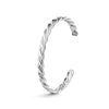 Offener Silberarmreif Breeze mit gedrehter Struktur, elegant geschwungene Form aus massivem Sterlingsilber