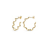 Goldene Helix-Creolen mit gedrehtem Spiraldesign, Stecker-Verschluss, handgefertigt aus massivem Gold