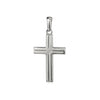 Silberner Kreuz-Anhänger Holy mit matter Oberfläche und glänzender Einfassung, klassisches Design aus 925er Sterlingsilber