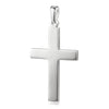 Schlichter Kreuz-Anhänger aus Silber mit matter Oberfläche und polierter Kante, klassische Form mit Öse
