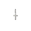 Kleiner polierter Kreuz-Anhänger aus Silber mit Öse zum Einhängen, minimalistisches Design, Aurevia Manufaktur