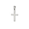 Silberner Kreuz-Anhänger Essence Petit mit polierter Oberfläche und Öse, handgefertigt aus 925er Sterlingsilber