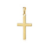 Goldener Kreuz-Anhänger Foundation aus massivem Gelbgold mit polierter Oberfläche und filigraner Öse