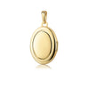Ovales Gold-Medaillon zum Öffnen mit polierter Oberfläche und elegantem Bügel, Aurevia Manufaktur