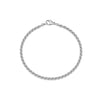 Silbernes Rope Chain Armband mit gedrehter Kordelstruktur und Karabinerverschluss, handgefertigt in Pforzheim